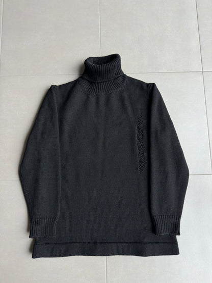 Dior homme AW02 “reflexion” distressed merino wool sweater