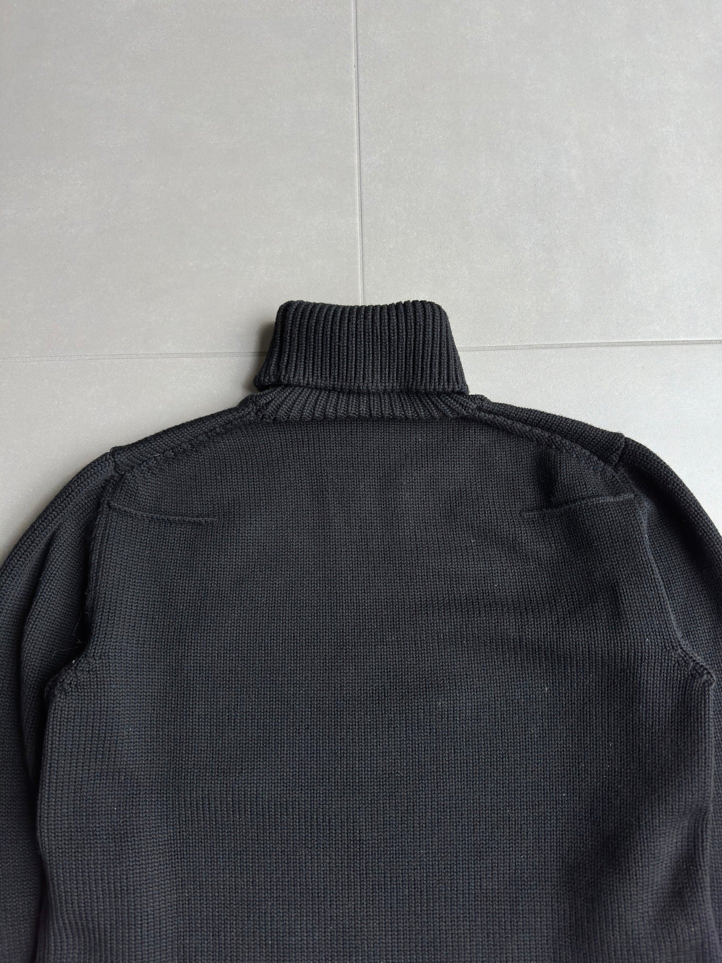 Dior homme AW02 “reflexion” distressed merino wool sweater