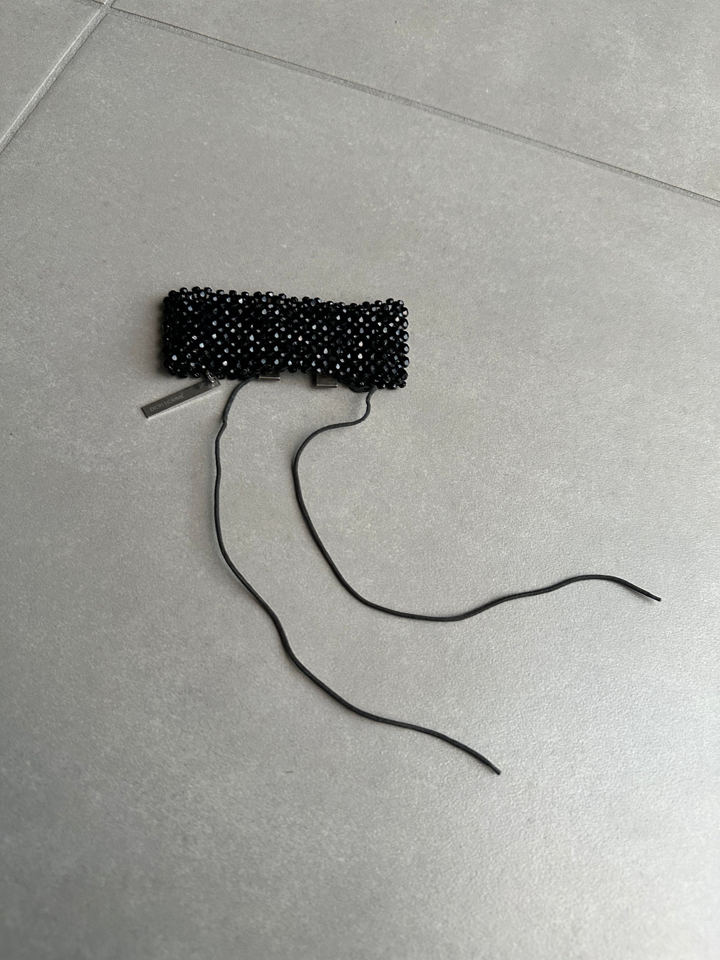 Dior Homme SS04 “Strip” onyx beaded bracelet