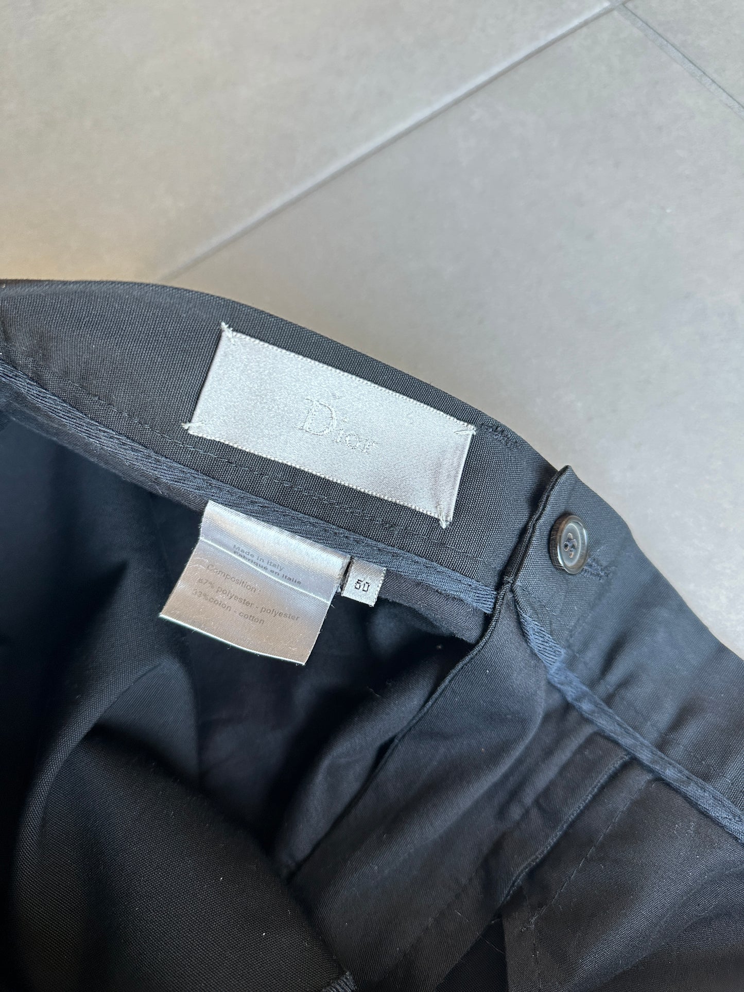 Dior Homme AW03 “Luster” multi-pocket runway cargo pants