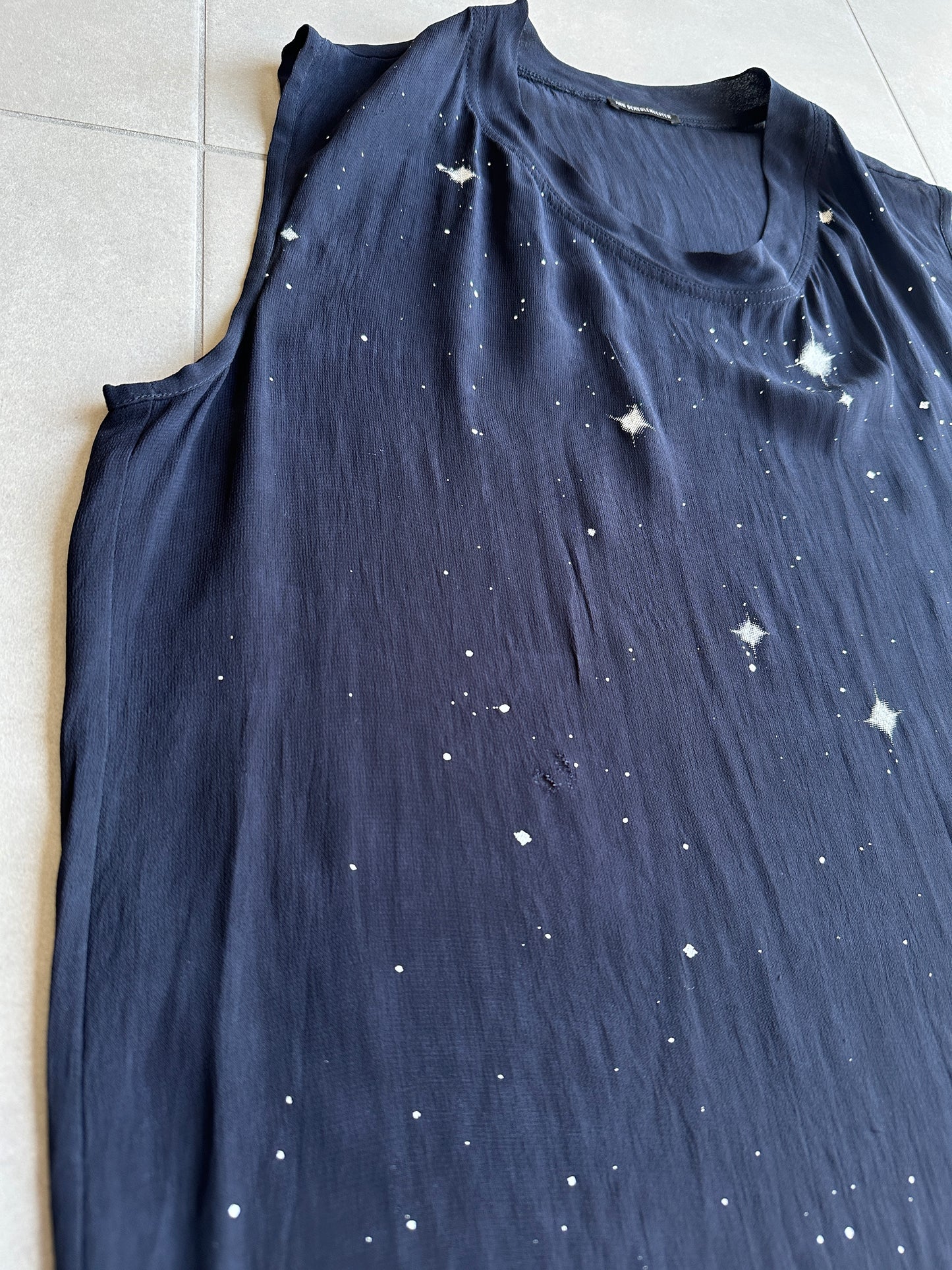 Ann Demeulemeester AW03 sheer star sleeveless shirt