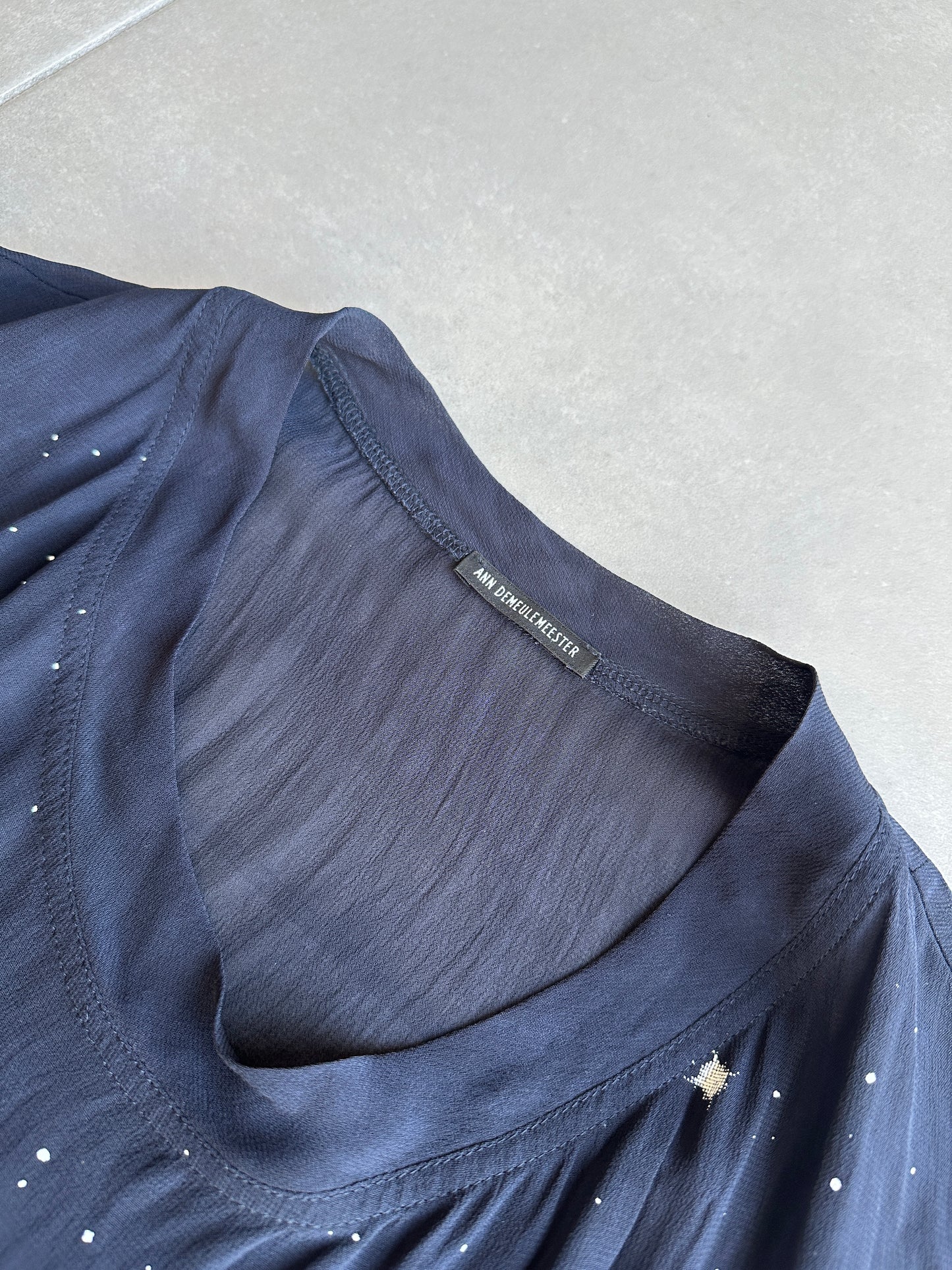 Ann Demeulemeester AW03 sheer star sleeveless shirt