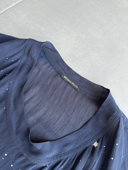 Ann Demeulemeester AW03 sheer star sleeveless shirt
