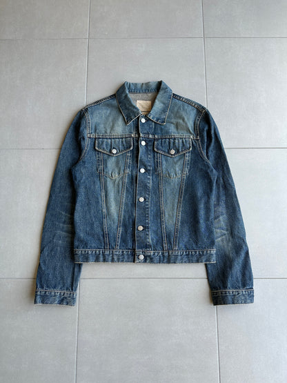 Helmut Lang vintage dark denim classic 2 pocket trucker jacket