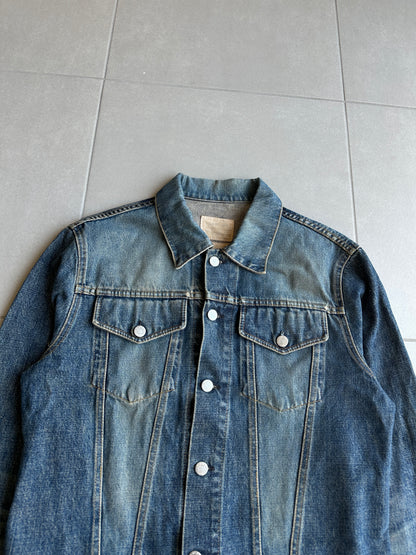Helmut Lang vintage dark denim classic 2 pocket trucker jacket