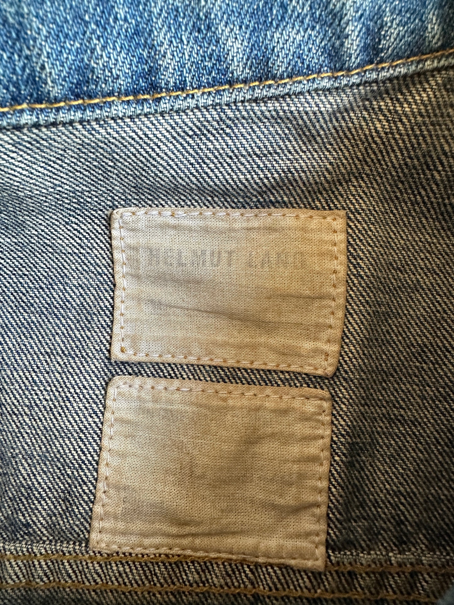 Helmut Lang vintage dark denim classic 2 pocket trucker jacket