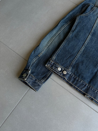 Helmut Lang vintage dark denim classic 2 pocket trucker jacket