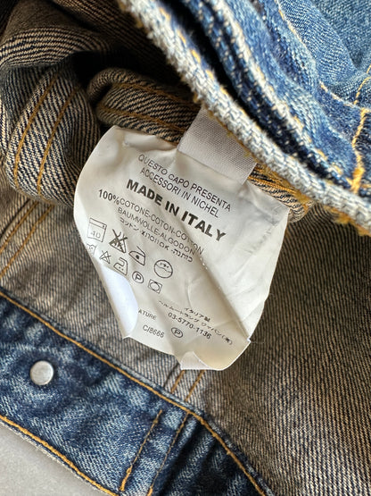 Helmut Lang vintage dark denim classic 2 pocket trucker jacket