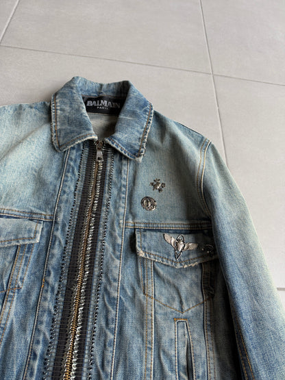 Balmain SS11 Safety Pin Denim Jacket