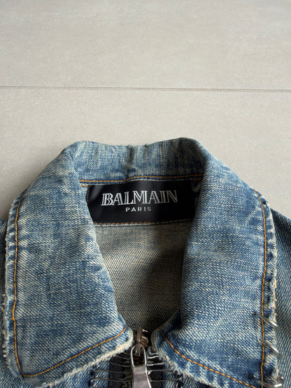 Balmain SS11 Safety Pin Denim Jacket