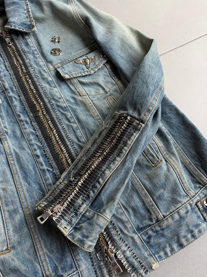 Balmain SS11 Safety Pin Denim Jacket
