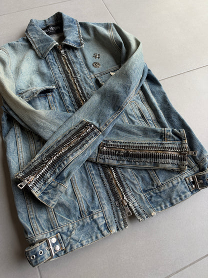 Balmain SS11 Safety Pin Denim Jacket