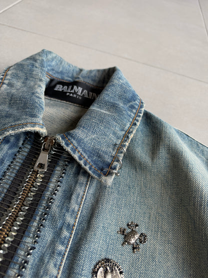 Balmain SS11 Safety Pin Denim Jacket