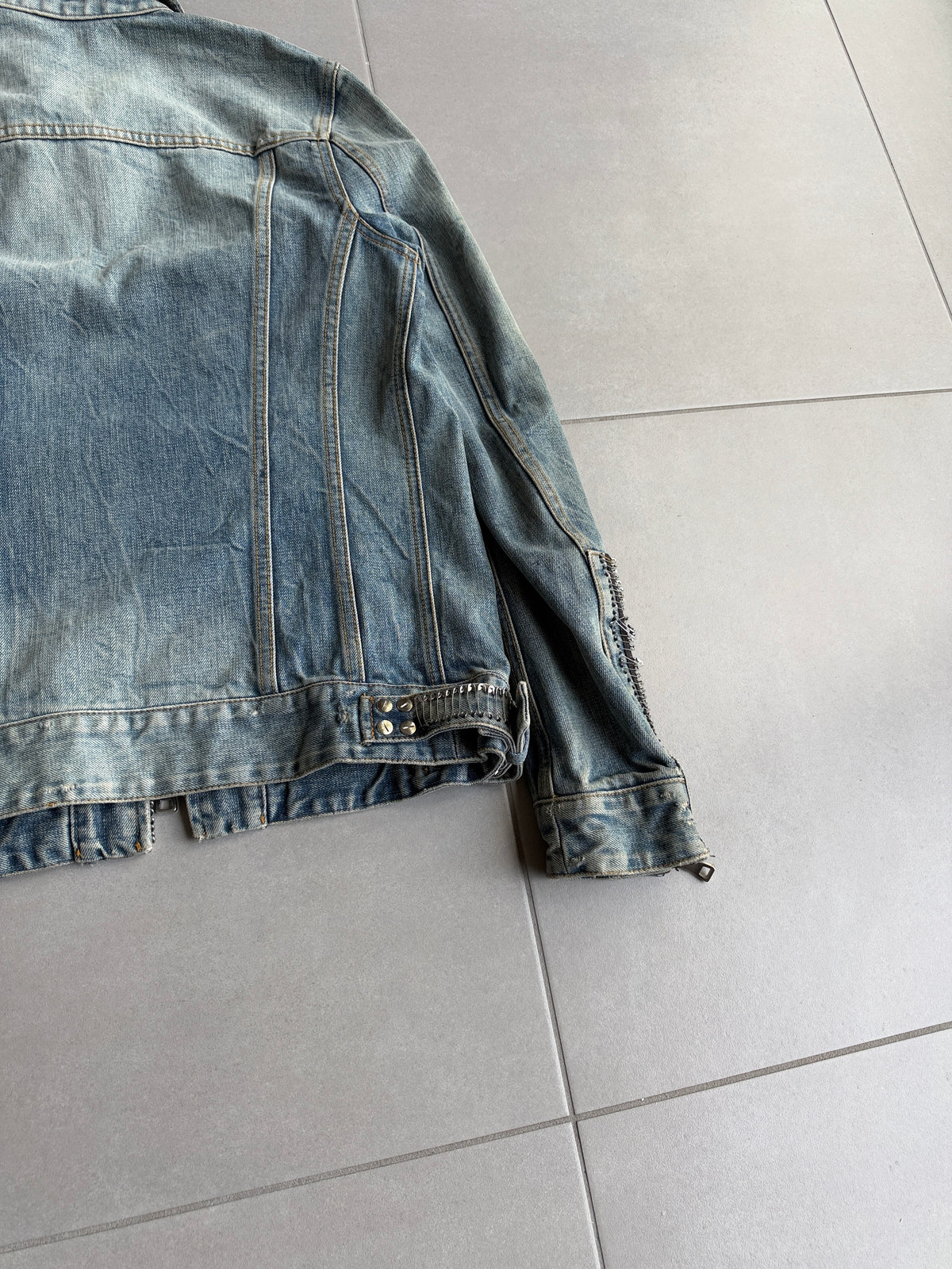 Balmain SS11 Safety Pin Denim Jacket