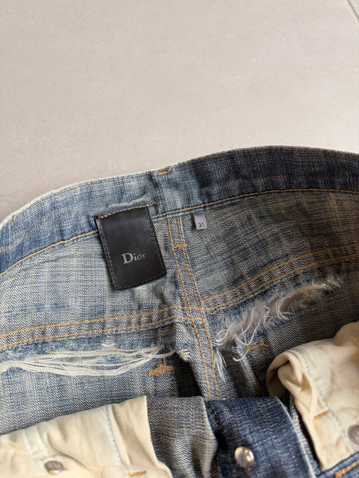 Dior Homme SS05 "BECK/Untitled” Washed glitter denim