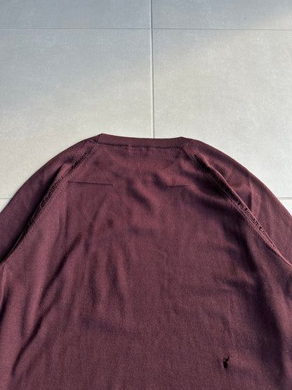 Dior Homme AW04 “VOTC” runway distressed suede elbow patch sweater