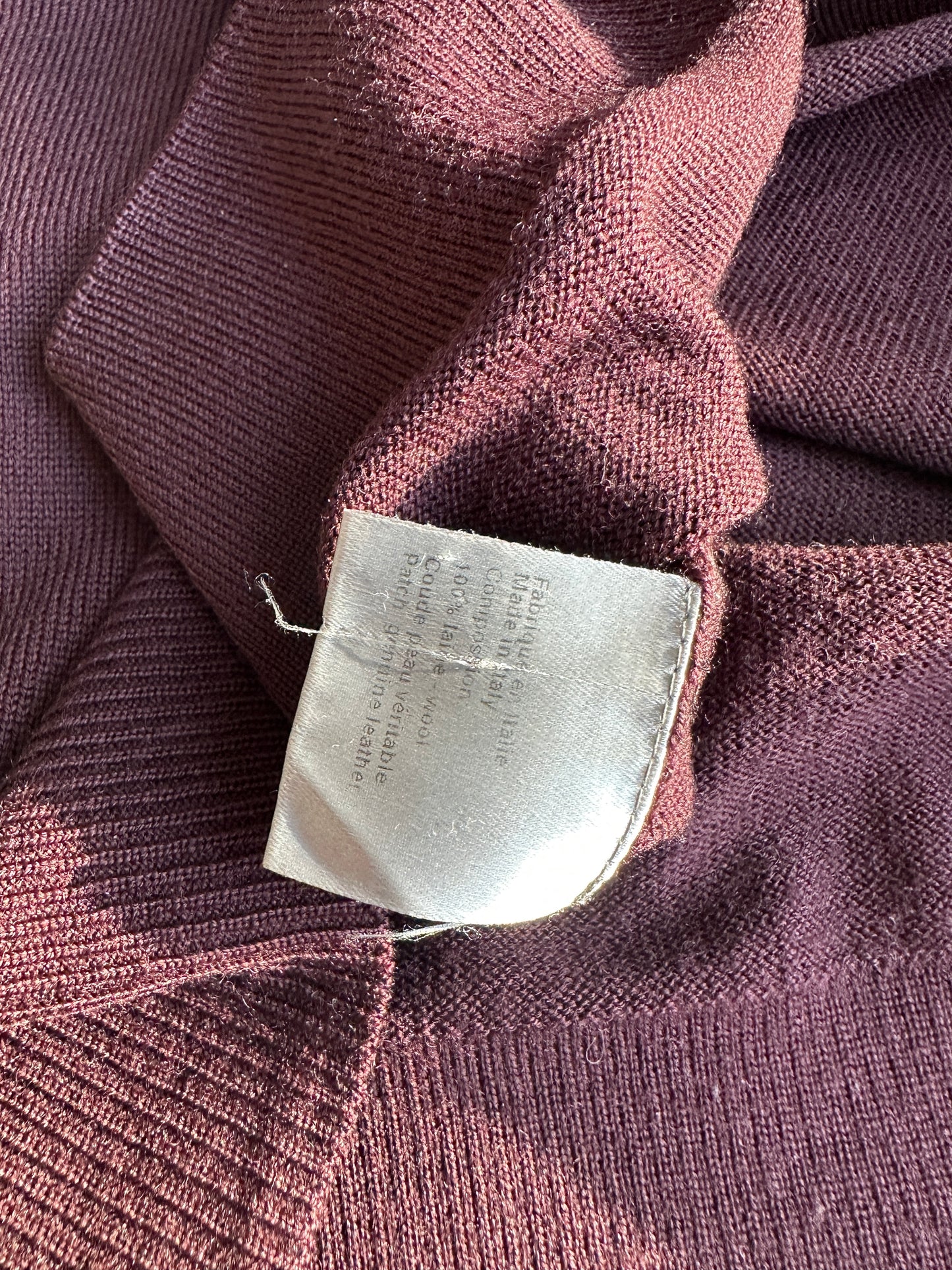 Dior Homme AW04 “VOTC” runway distressed suede elbow patch sweater