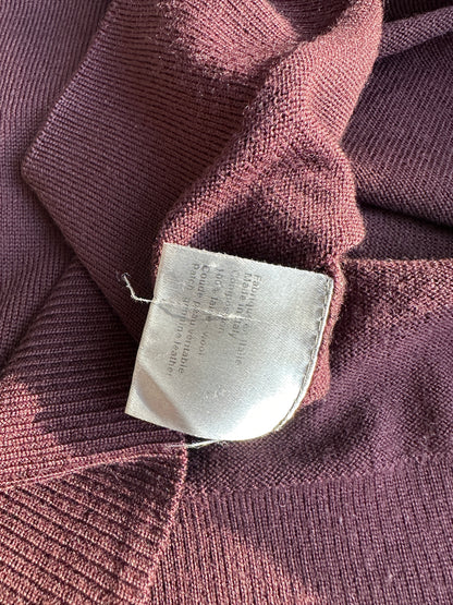 Dior Homme AW04 “VOTC” runway distressed suede elbow patch sweater