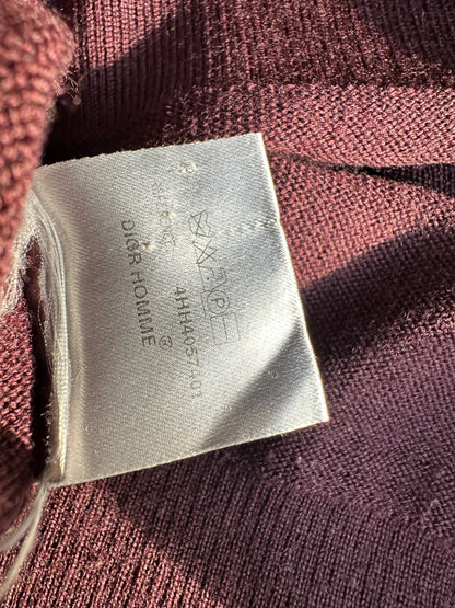 Dior Homme AW04 “VOTC” runway distressed suede elbow patch sweater