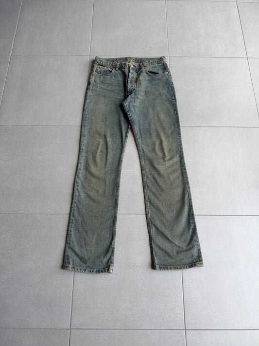 Helmut Lang vintage classic cut stained denim