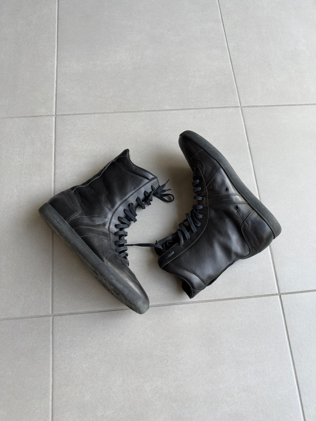 Dior Homme AW03 “Luster” High-top boxer leather sneakers