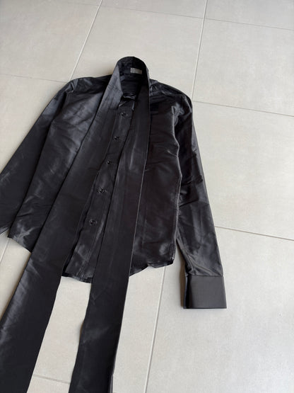 Dior Homme AW05 “in the morning” silk Pussybow shirt
