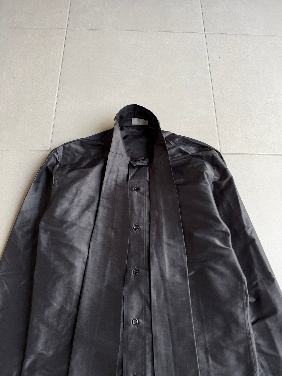 Dior Homme AW05 “in the morning” silk Pussybow shirt