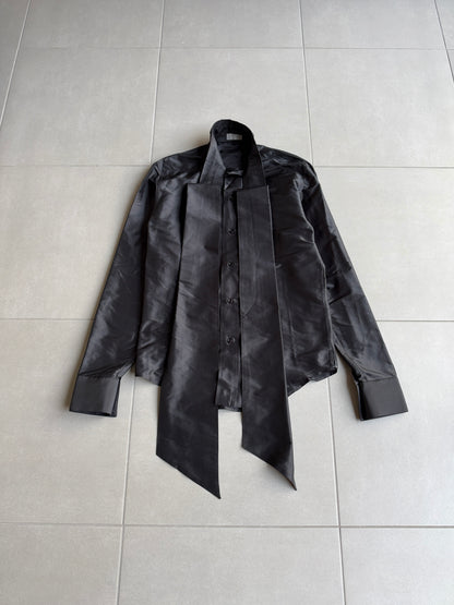 Dior Homme AW05 “in the morning” silk Pussybow shirt