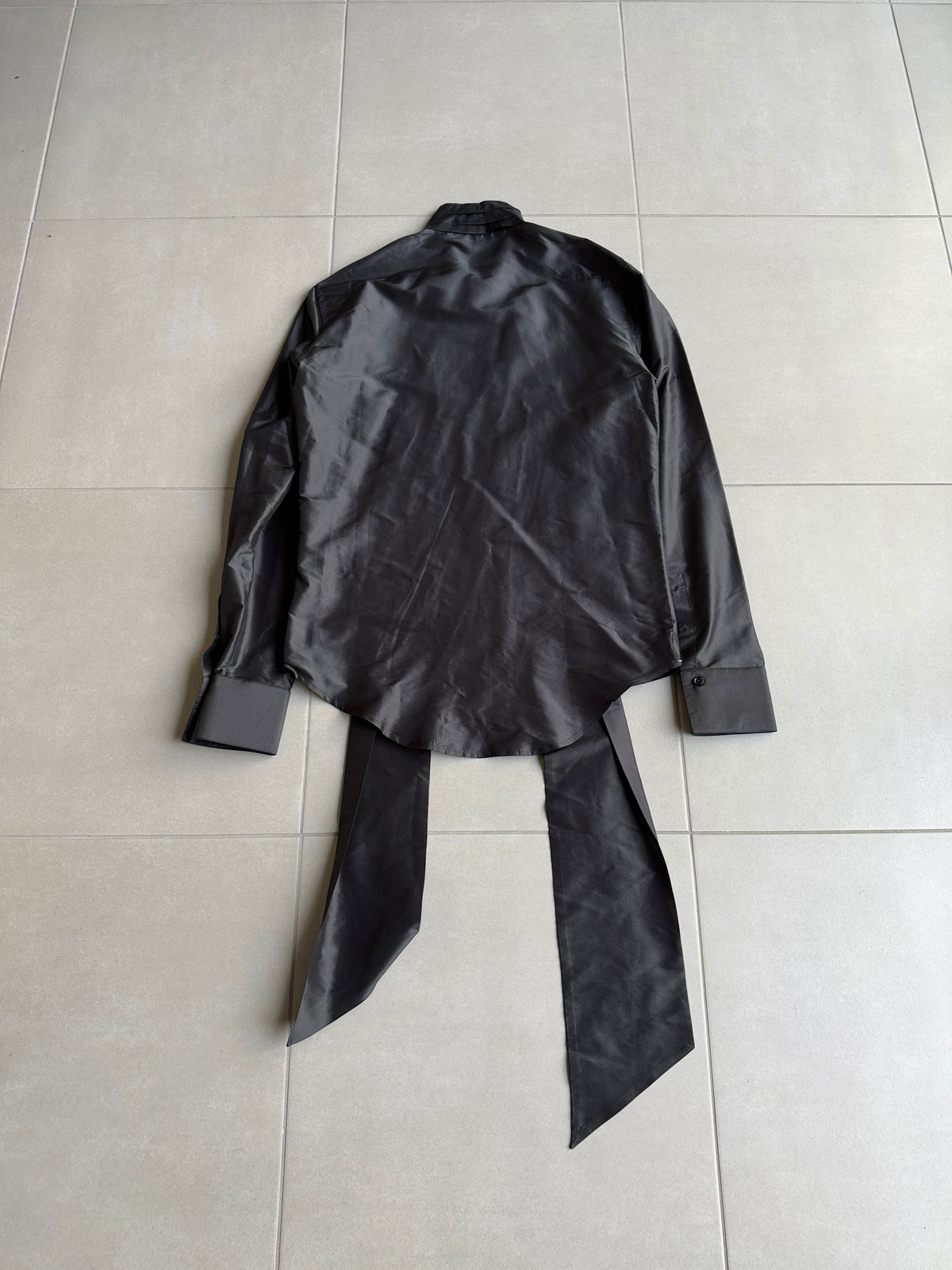 Dior Homme AW05 “in the morning” silk Pussybow shirt