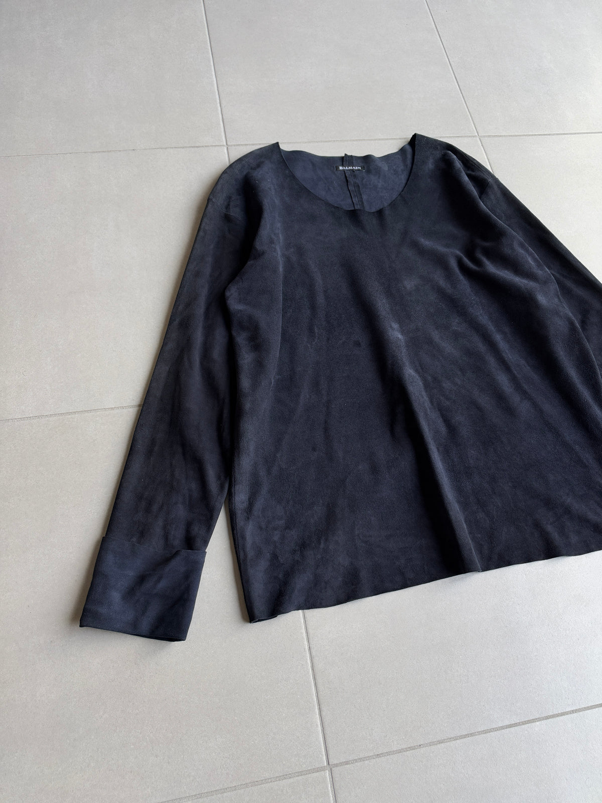 Balmain AW11 long sleeve lambskin  shirt