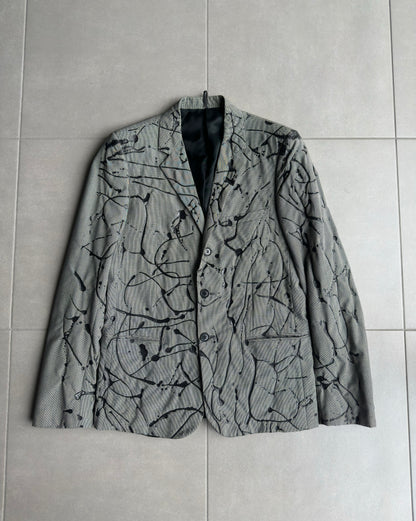 Dior Homme AW07 “Navigate” painted houndstooth jacket