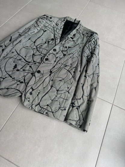 Dior Homme AW07 “Navigate” painted houndstooth jacket