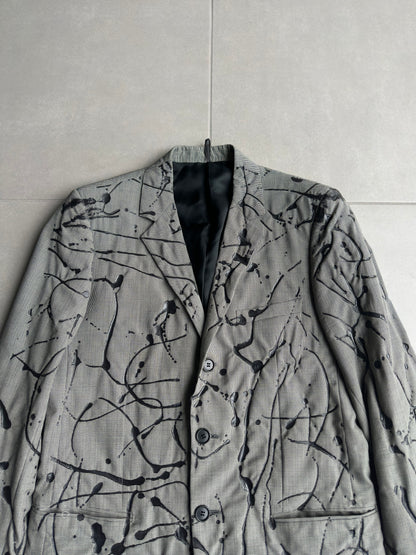 Dior Homme AW07 “Navigate” painted houndstooth jacket