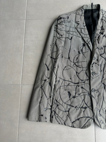 Dior Homme AW07 “Navigate” painted houndstooth jacket