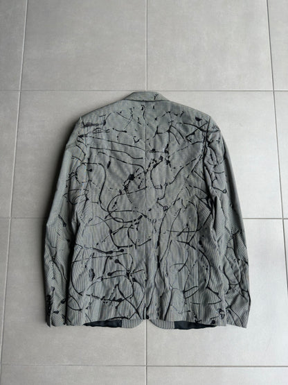 Dior Homme AW07 “Navigate” painted houndstooth jacket