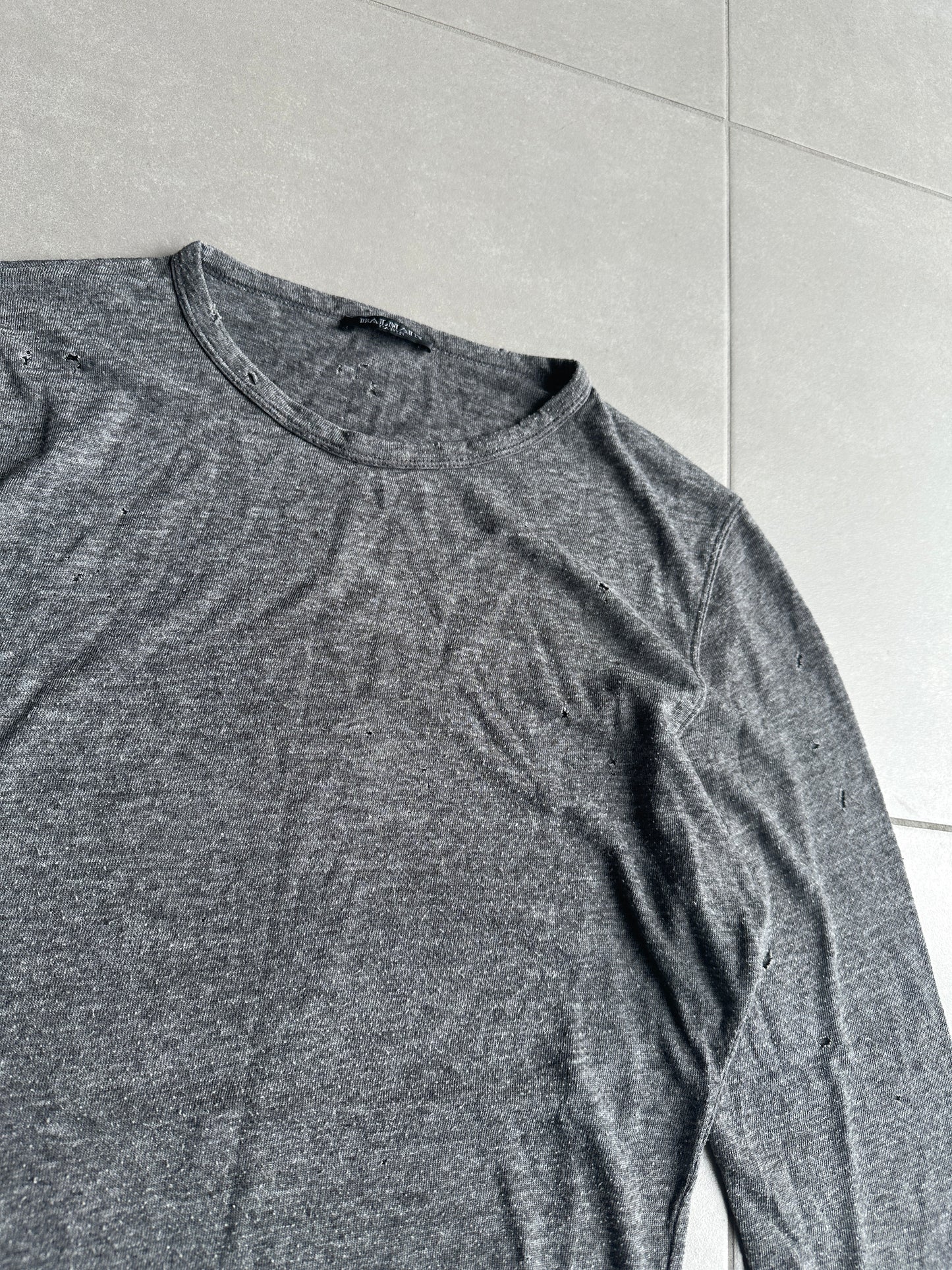 Balmain Homme SS10 Distressed longsleeve