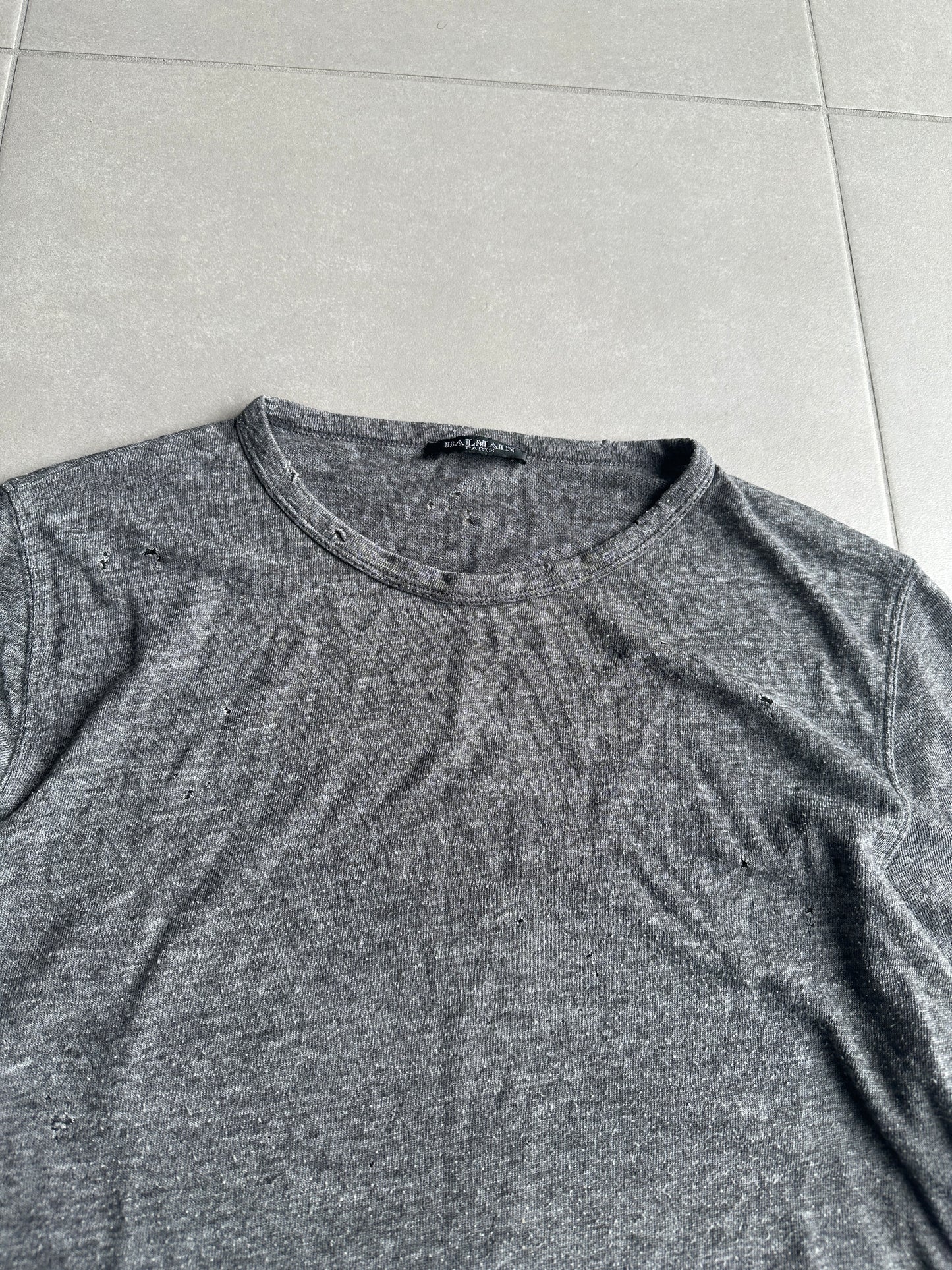 Balmain Homme SS10 Distressed longsleeve