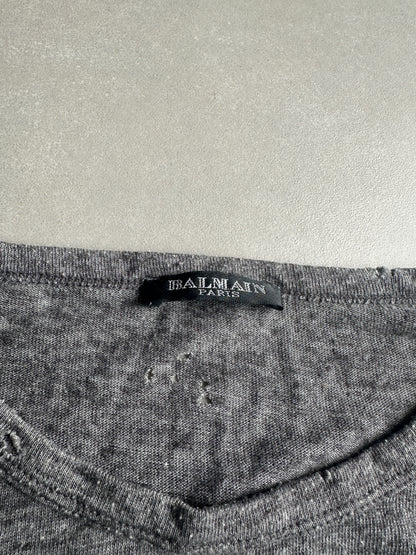 Balmain Homme SS10 Distressed longsleeve