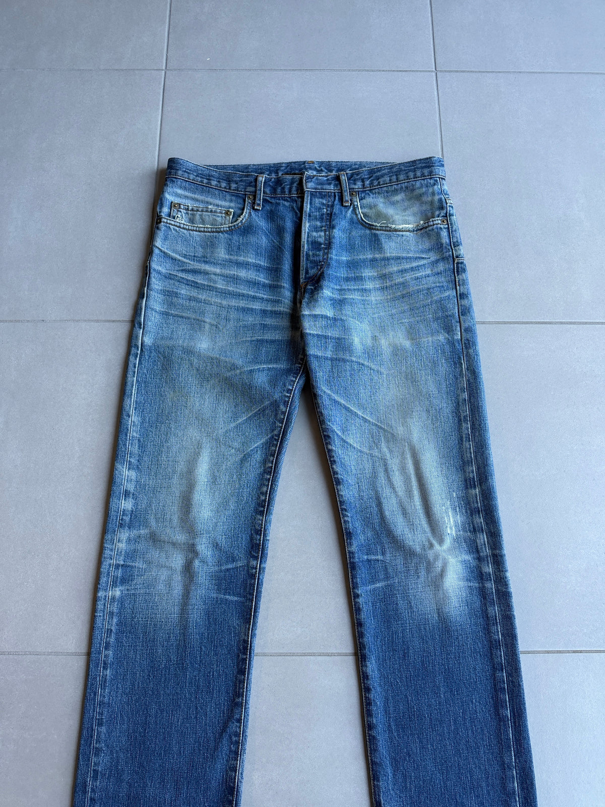 Dior homme AW06 washed clawmark jeans