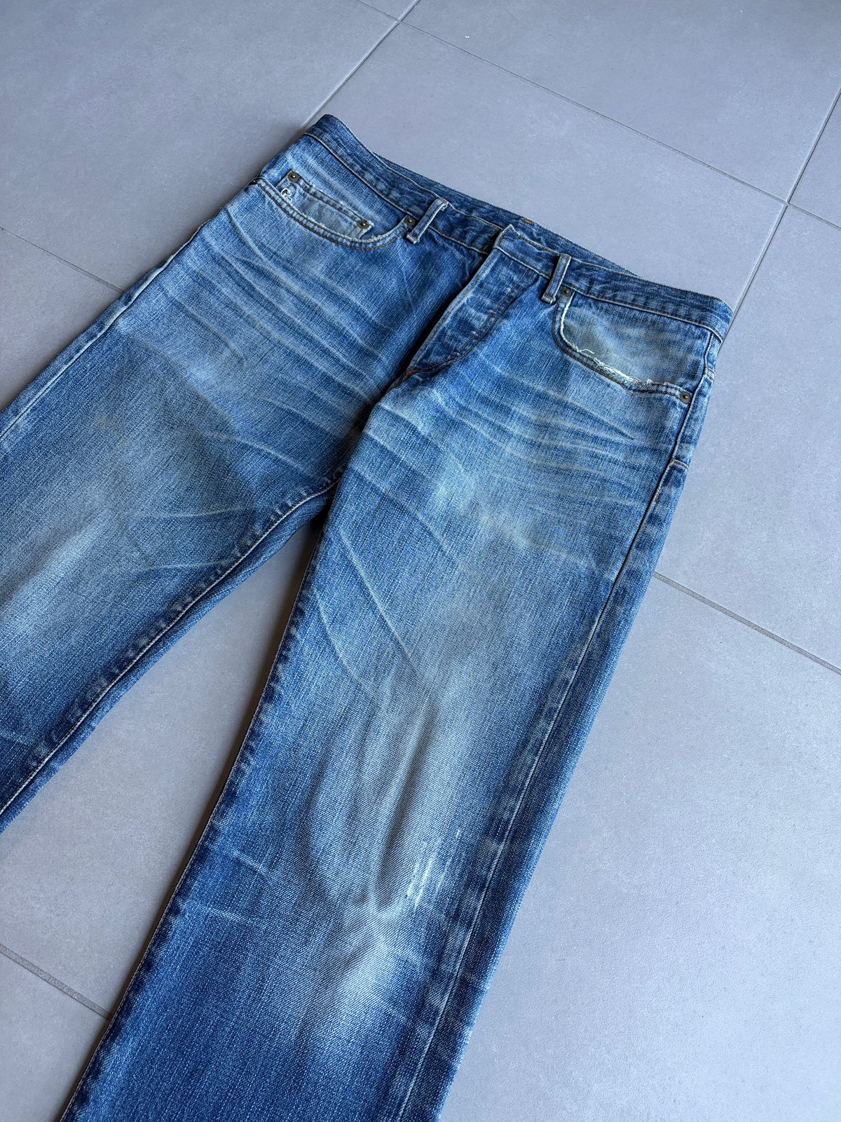Dior homme AW06 washed clawmark jeans