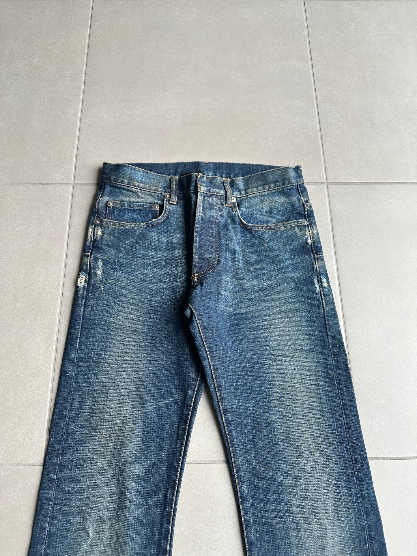 Dior Homme SS05 “BECK/Untitled” whiskered rust washed denim