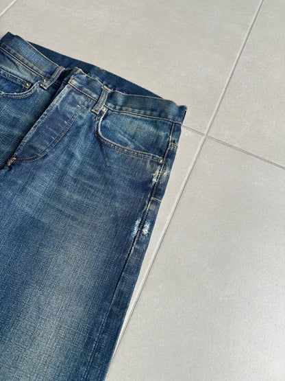 Dior Homme SS05 “BECK/Untitled” whiskered rust washed denim