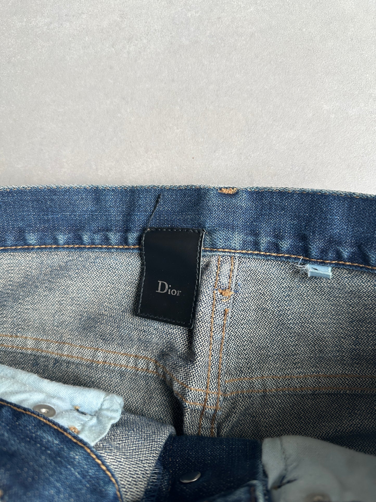 Dior Homme SS05 “BECK/Untitled” whiskered rust washed denim