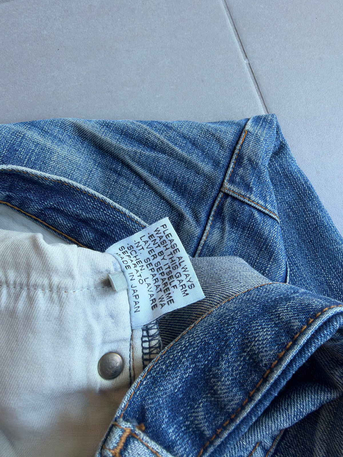 Dior homme AW06 washed clawmark jeans