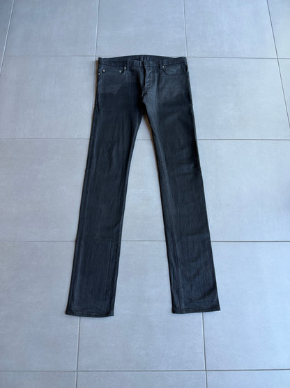 Dior Homme AW07 "navigate" polyurethane wax coated jeans