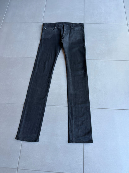 Dior Homme AW07 "navigate" polyurethane wax coated jeans