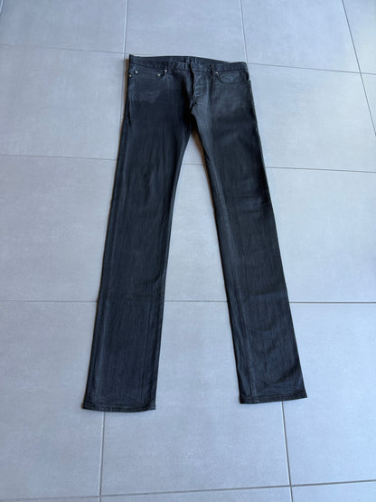 Dior Homme AW07 "navigate" polyurethane wax coated jeans