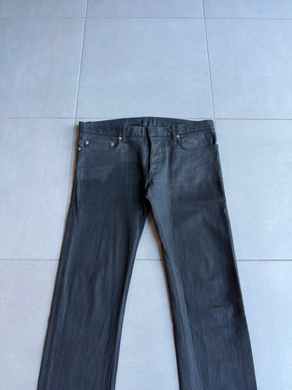 Dior Homme AW07 "navigate" polyurethane wax coated jeans