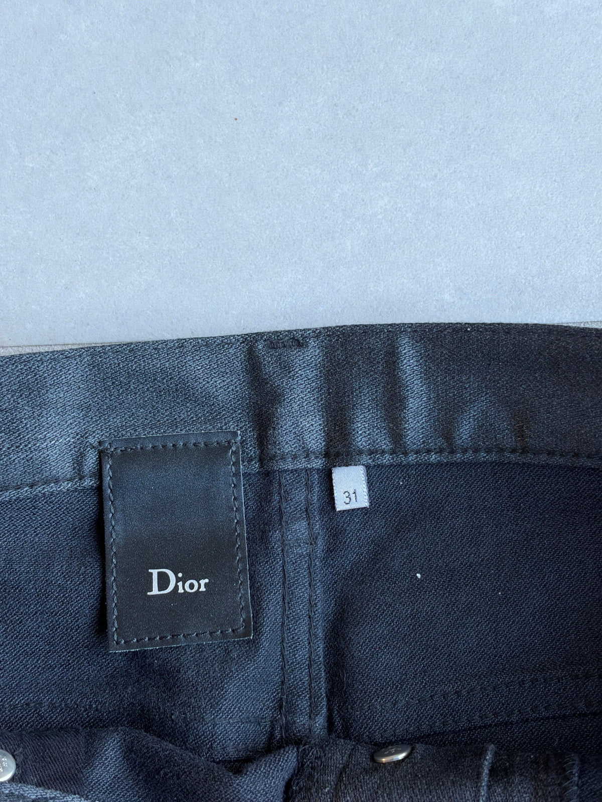 Dior Homme AW07 "navigate" polyurethane wax coated jeans