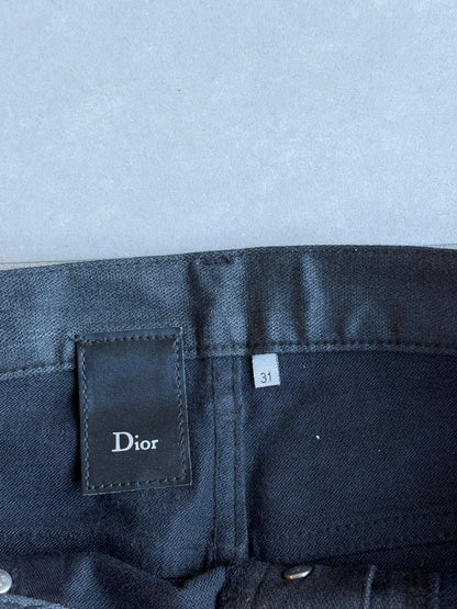 Dior Homme AW07 "navigate" polyurethane wax coated jeans